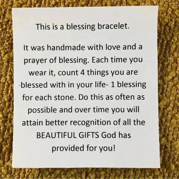 Handmade Blessing Bracelet Stretch 925 Sterling Silver Turquoise Howlite - Picture 3 of 4